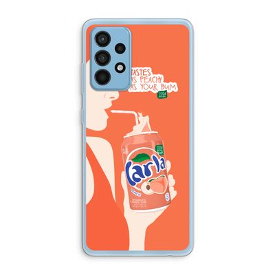 Peach please!: Samsung Galaxy A52 Transparant Hoesje