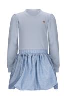 Le Chic winter jurk meisjes - blauw - Salloon - gebreid, glitter