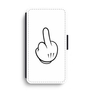 Middle finger white: iPhone XS Max Flip Hoesje