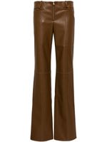 Aya Muse pantalon Cida en cuir artificiel - Marron - thumbnail