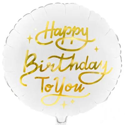 'Ballon 'Happy Birthday To You' wit goud' kopen? | FOR YOU GIFTS