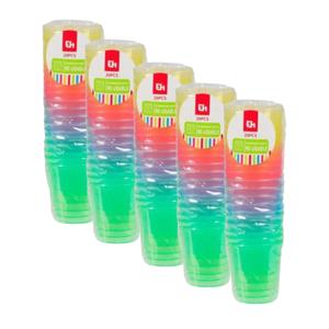 Shotglas - 100x - kleuren - kunststof  - 30 ml