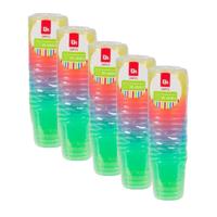 Shotglas - 100x - kleuren - kunststof  - 30 ml