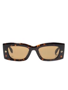 Alexander McQueen lunettes de soleil Spike Studs à monture rectangulaire - Marron