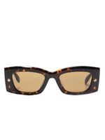 Alexander McQueen lunettes de soleil Spike Studs à monture rectangulaire - Marron - thumbnail