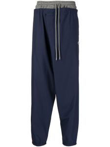 Maison MIHARA YASUHIRO pantalon de jogging à coupe droite - Bleu