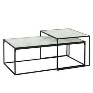 Salontafel Bor (2 stuks) - wit - 43x100x55 cm - Leen Bakker