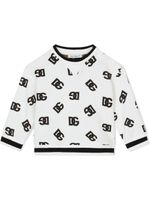 Dolce & Gabbana Kids sweat en coton à logo DG - Blanc - thumbnail