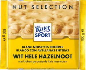 Ritter Sport Wit Hele Hazelnoot 100g bij Jumbo