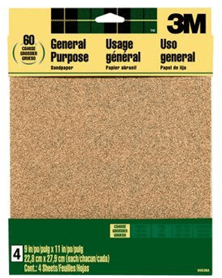 3m aluminiumoxide schuurpapier 22.86 x 27.94 cm p060 5 stuks