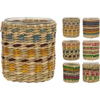 CosyDecor Theelichthouder met zeegras h8cm