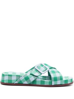 Camper sandales Atonik à carreaux vichy - Vert