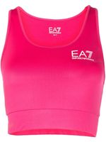 Ea7 Emporio Armani brassière de sport à logo imprimé - Rose - thumbnail