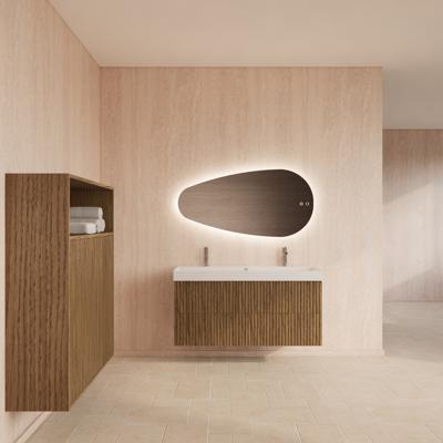 Badmeubelset BWS Hybris Castle Brown Met Wastafel 120 cm