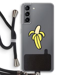 Banana: Samsung Galaxy S21 Transparant Hoesje met koord