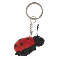 Nature Planet Pluche Lieveheersbeestje - knuffel sleutelhanger - 6 cm - dieren