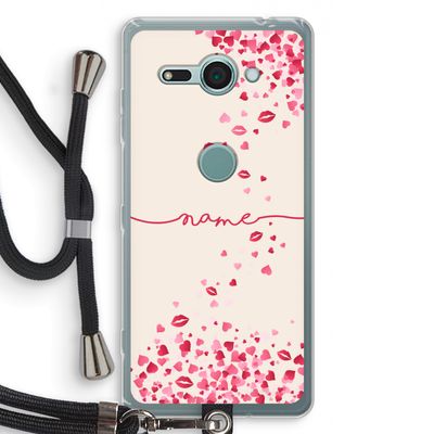 Hartjes en kusjes: Sony Xperia XZ2 Compact Transparant Hoesje met koord