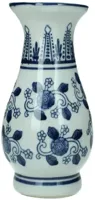 Kersten vaas porselein dutch delight 7.5x15cm blauw