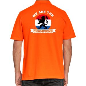 Grote maten oranje fan poloshirt / kleding Holland kampioen met leeuw EK/ WK voor heren 4XL  -