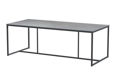 Quatro Tafelframe Antracite met HPL Light Grey tafelblad 220 x 95 cm - 4so
