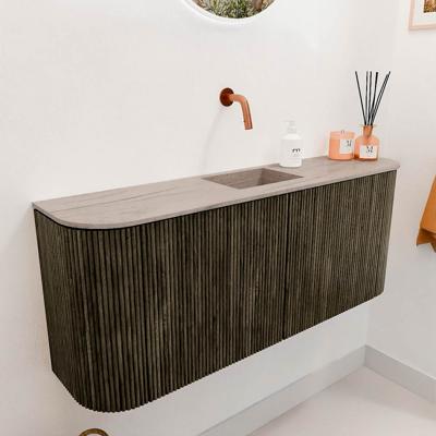 Toiletmeubel Mondiaz Joya Dlux | 103.2 cm | Meubelkleur Shadow | Faye wastafel Saba Wasbak Midden | Zonder kraangat(en)
