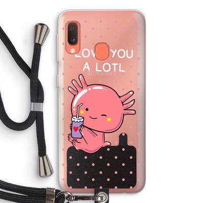 Love You A Lotl: Samsung Galaxy A20e Transparant Hoesje met koord
