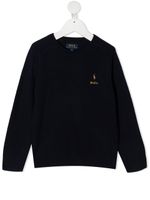 POLO RALPH LAUREN KIDS pull à logo brodé - Bleu