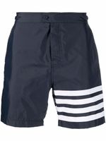 Thom Browne short de bain à 4 bandes signature - Bleu