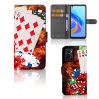 OPPO A76 | A96 | Wallet Case | met Pasjes | Casino