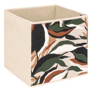 Opbergbox kastmand - beige/botanic - 31 x 31 x 31 cm - opbergers