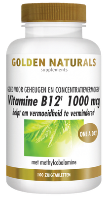 Golden Naturals Vitamine B12 1000mcg Zuigtabletten