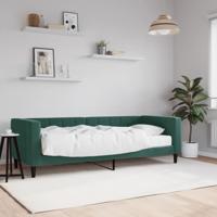 Slaapbank met matras 80x200 cm fluweel donkergroen