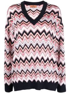 Missoni pull à motif zigzag - Noir