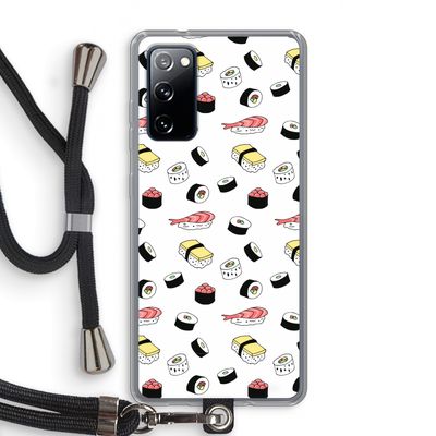 Sushi time: Samsung Galaxy S20 FE / S20 FE 5G Transparant Hoesje met koord