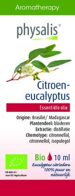 Physalis Aromatherapy Essentiële Oliën Citroen-Eucalyptus Olie 10ml