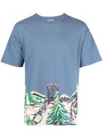 BODE t-shirt imprimé Ski Lift - Bleu