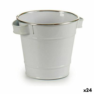 Kubus Wit Zilverkleurig Zink 19,5 x 14,5 x 16,5 cm (24 Stuks)