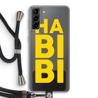 Habibi Blue: Samsung Galaxy S21 Plus Transparant Hoesje met koord Habibi Blue: Samsung Galaxy S21 Plus Transparant Hoesje met koord