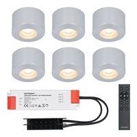 Complete set 6x3W dimbare LED in/opbouwspots Navarra IP44 - thumbnail