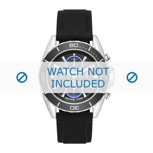 Michael Kors horlogeband MK8485 Rubber Zwart 22mm