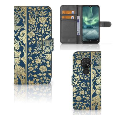Nokia 7.2 | Nokia 6.2 Hoesje Beige Flowers