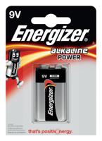 Energizer Power 6LR61 9V batterij (blok) Alkaline 9 V 1 stuk(s) - thumbnail