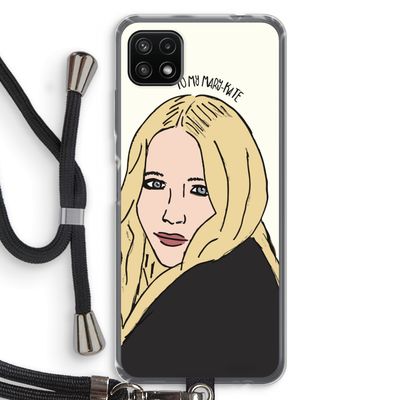 Mary Kate: Samsung Galaxy A22 5G Transparant Hoesje met koord