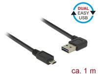 DeLOCK EASY-USB-A 2.0 male > EASY-USB Micro-USB-B 2.0 male kabel 1 meter - thumbnail