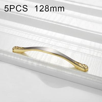 5 STKS 4041-128 dubbele goud zink legering kabinet handvat pitch: 128mm