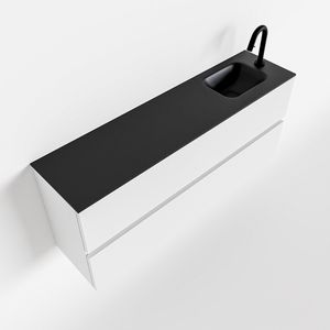 Toiletmeubel Mondiaz Ada | 120 cm | Meubelkleur Talc | Lex wastafel Urban Rechts | 1 kraangat
