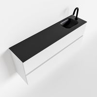 Toiletmeubel Mondiaz Ada | 120 cm | Meubelkleur Talc | Lex wastafel Urban Rechts | 1 kraangat