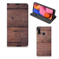 Samsung Galaxy A20s Book | Wallet Case | Old Wood
