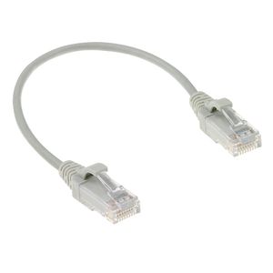 ACT DC9052 LSZH U/UTP CAT6 Datacenter Slimline Patchkabel Snagless | RJ45 connectoren | Grijs | 25 cm