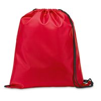 Gymtas/lunchtas/zwemtas met rijgkoord - voor kinderen - rood - 35 x 41 cm